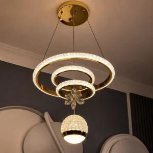Imperial Modern Triple Ring LED Chandelier