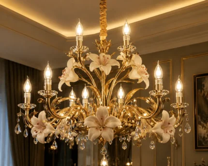 Luxury Lily Crystal Chandelier