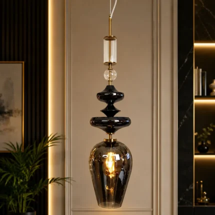 Imperial Smoke Glass Pendant Hanging Light