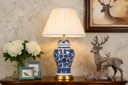 Classic Blue & White Ceramic Table Lamp