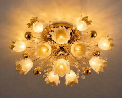 Luxury Floral Crystal Ceiling Chandelier